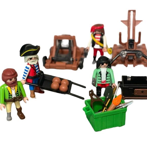 PLAYMOBIL Set of Pirates Catapult Parrot Collectibles Toy Action Figures - Picture 2 of 8